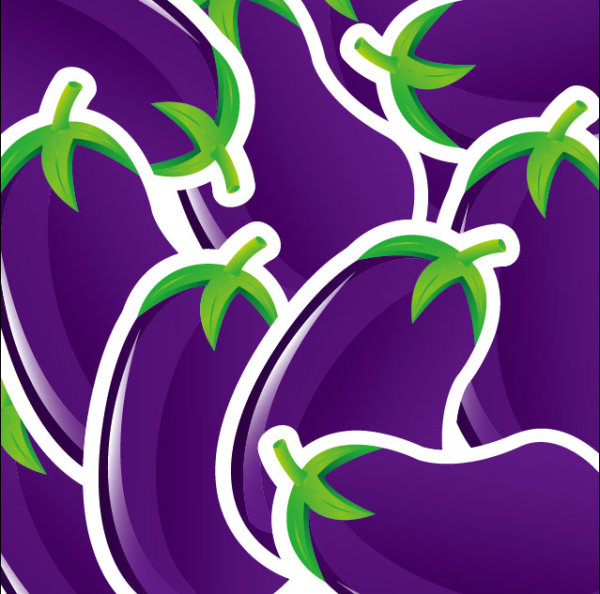 Cute vegetables vector background 01