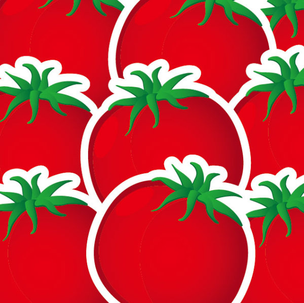 Cute vegetables vector background 02