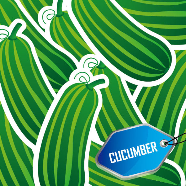 Cute vegetables vector background 03