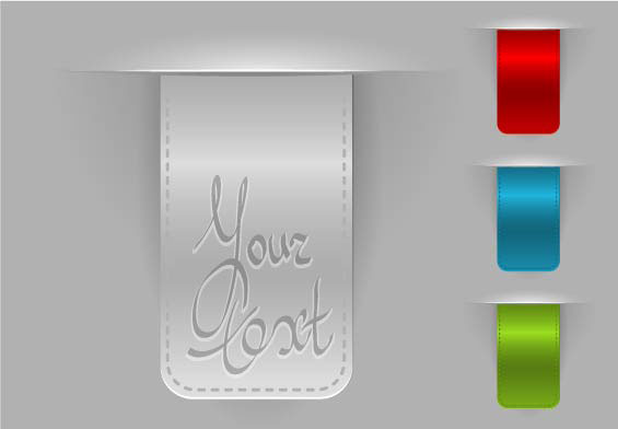 Clothing dedicated labels vector 01