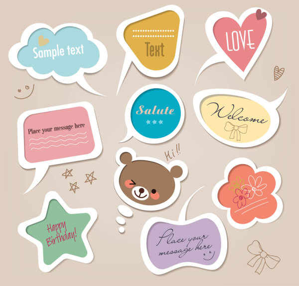 Cute Baby frames with text label vector 03