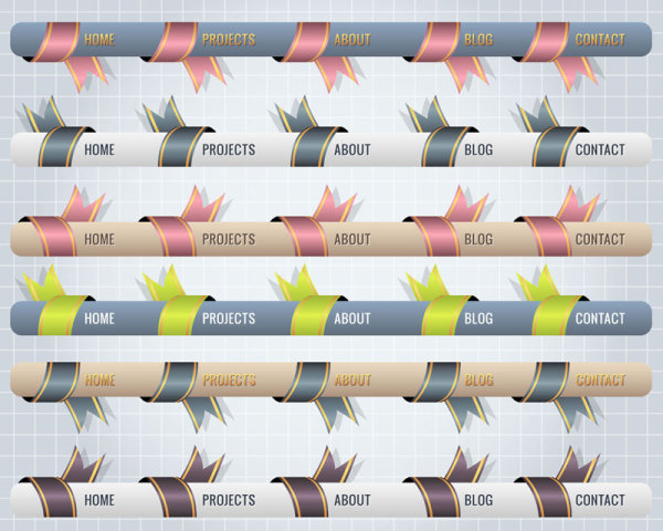 Creative Website Navigation menu design vector 04