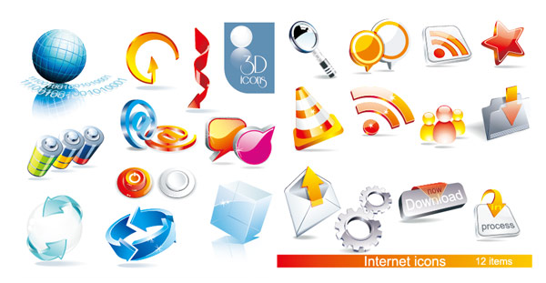 3D icon vector vector