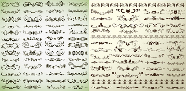 stylish floral Border vector