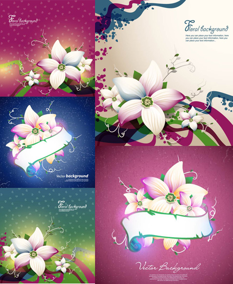 Elements of floral design background