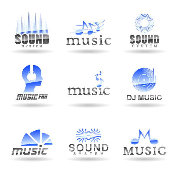 Different style of logos design elements vector 05