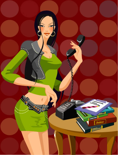 Stylish office people set 68 vector