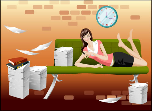 Stylish office people set 66 vector