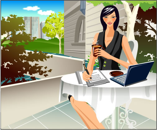 Stylish office people set 64 Vector