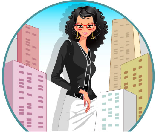 Stylish office people set 62 vector