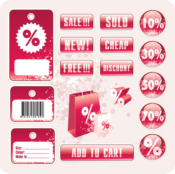 Discount tag design elements