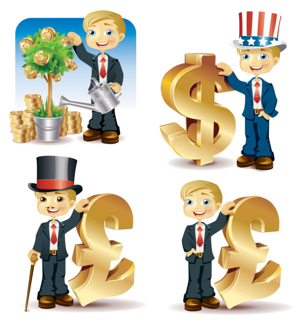 Financial illustrations vector graphic