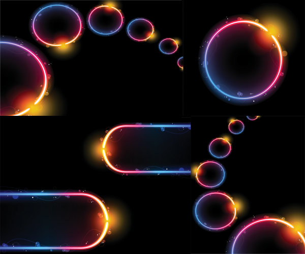 Rainbow light emitting element vector graphics
