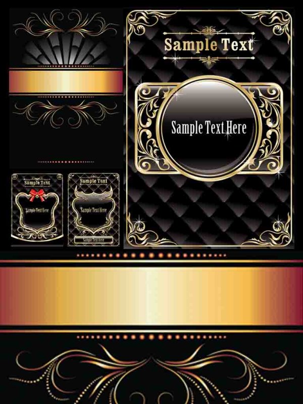 Golden decorative pattern background vector