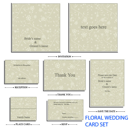 template floral card board 