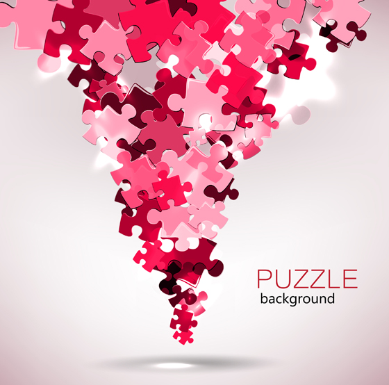 shiny puzzle design background vector background 