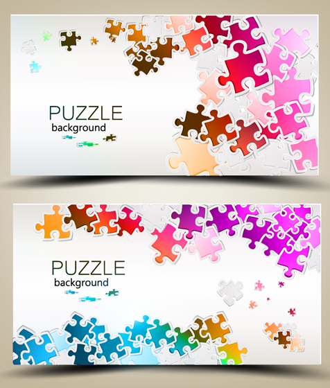 shiny puzzle background vector background 
