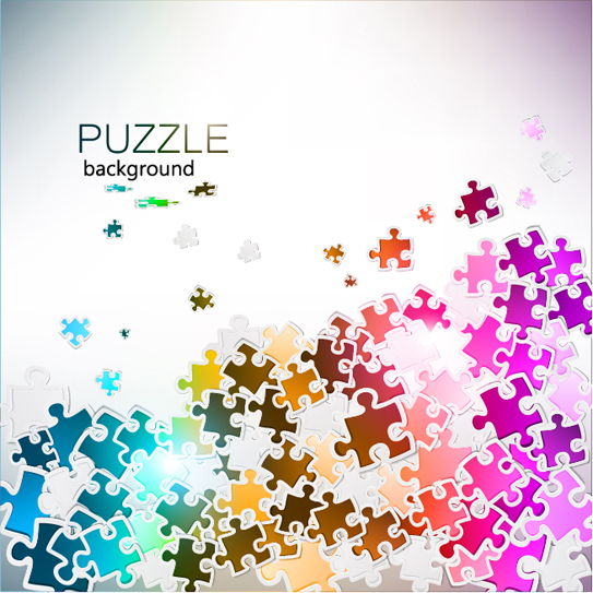 Shiny puzzle background vector 03