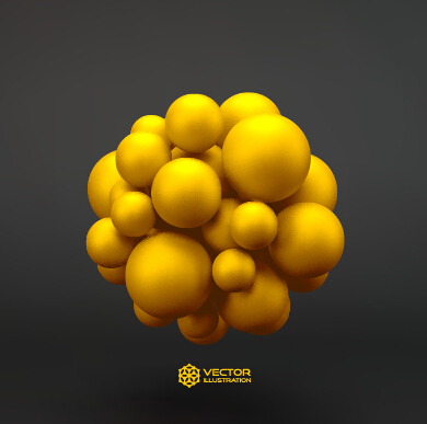 sphere molecule illustration background 