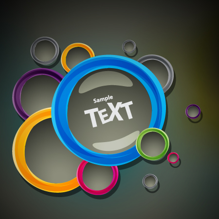 Set of Abstraction colored shapes backgrounds vector 02