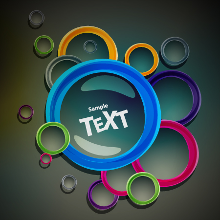Set of Abstraction colored shapes backgrounds vector 04