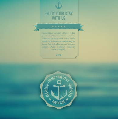 Advertising labels and blurred background vector 04