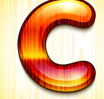 wood styled of Alphabet vector graphic 02