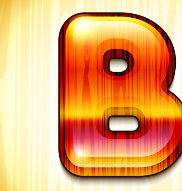 wood styled of Alphabet vector graphic 03