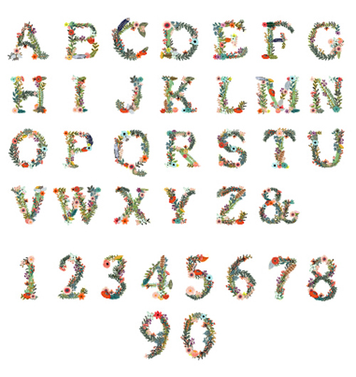 number flower alphabet 