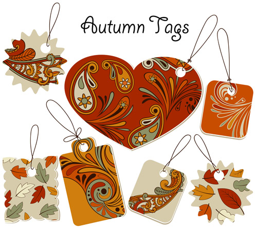 tags floral autumn 