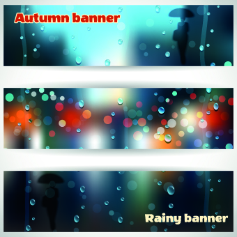 rain banner autumn 