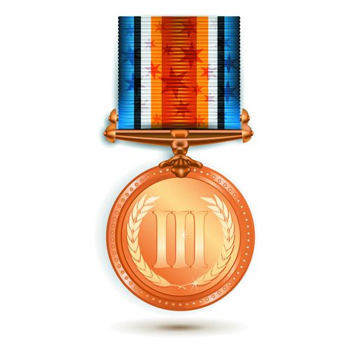 Different Award medal vector set 02