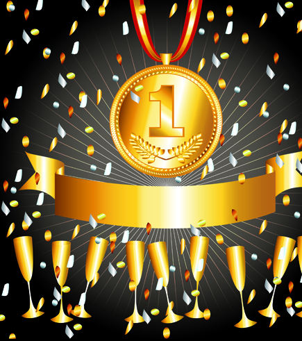 Different Award medal vector set 05
