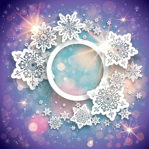 snowflake beautiful background vector 