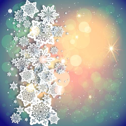 snowflake beautiful background vector 
