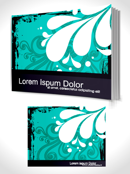 Set of Book cover design template vector graphics 04