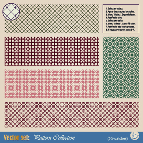 Vintage Border pattern design vector 02