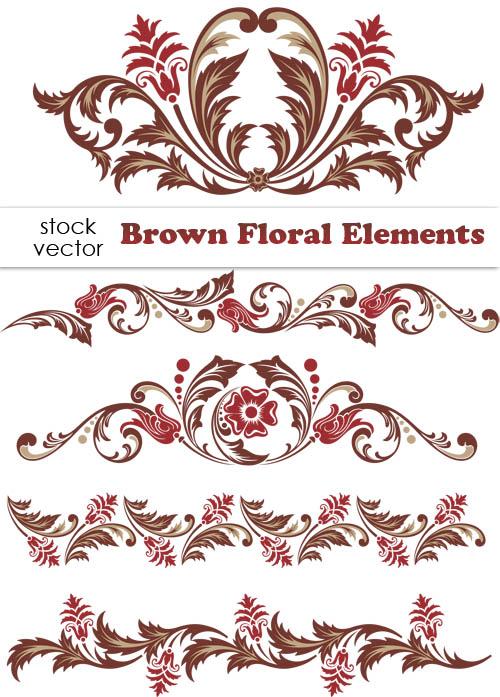floral elements element borders 