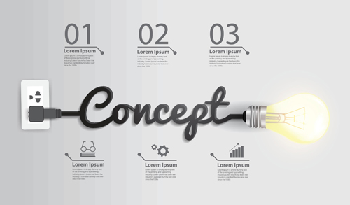 Bulb infographic creative template 04 vector Bulb infographic creative template 04 vector