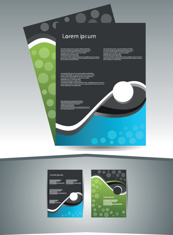 template flyer cover business abstract 