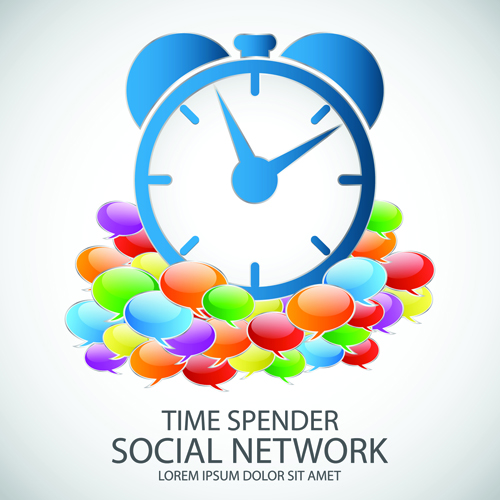Business template social network vector design vector 01