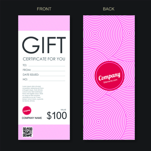 Cash gift voucher creative vector material 03