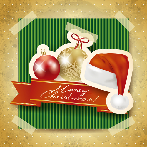 Christmas photo frame background vector 04