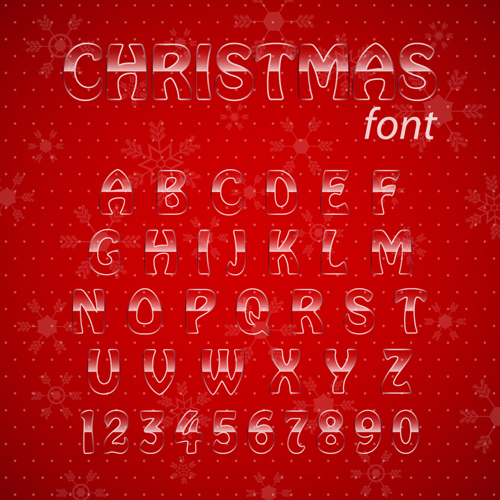 transparent christmas alphabet 