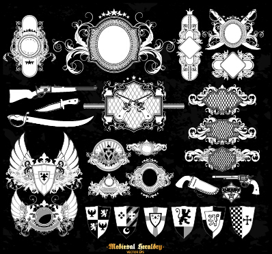 ornaments heraldry classical 