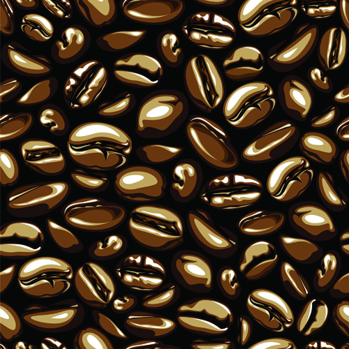 Set of Dark Coffee vector background 05