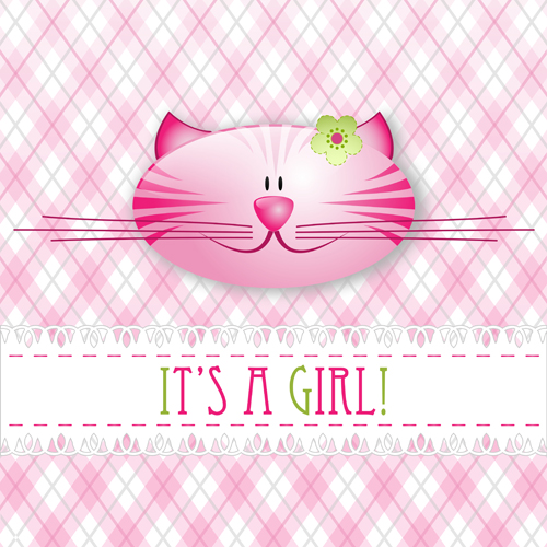 cute cat cute card vector card 