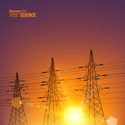 Discovery and science background design vector 01