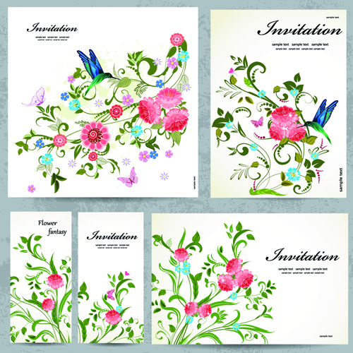 invitation cards invitation flower floral cards card 
