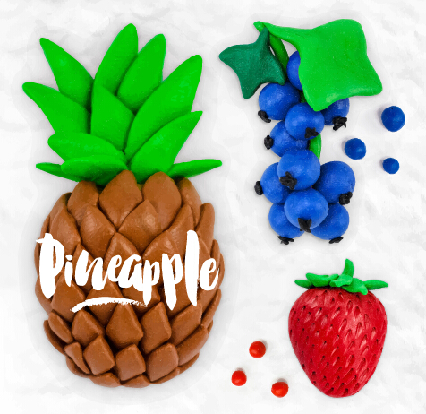 plasticine funny fruits 